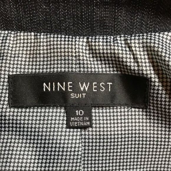 NWOT Nine West Indigo Cannes Tailored Variegated Peplum Double Breasted Jacket - Picture 14 of 16